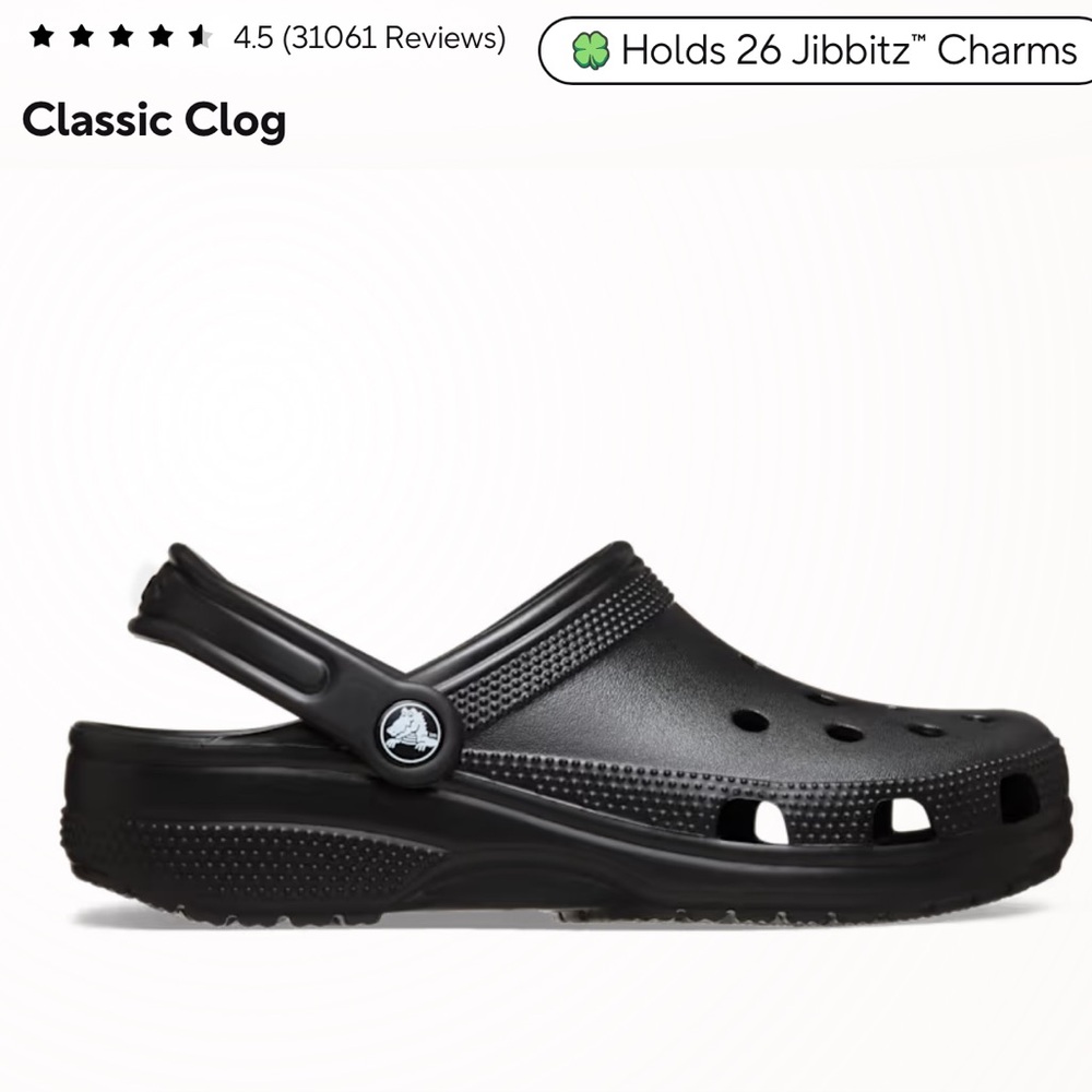 CROCS 🩴 LK NW VEGAN BLACK VENTED HEEL STRAP NON-SLIP SOLES CLOGS SHOES Men’s 13 - Picture 2 of 11